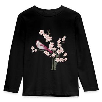 spring - Kids' Premium Longsleeve Shirt - black - Front - AI Model Kid Male (0cm)