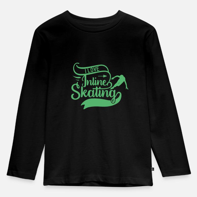 Inline Skate Inline Skate Inline Skate - Kids' Premium Longsleeve Shirt - black