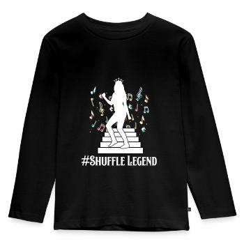 Shuffle Dance Legend Tanz Queen Königin Geschenk - Kinder Premium Bio Langarmshirt - Schwarz - Vorne - AI Model Kid Male (0cm)