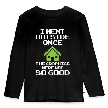 Gamer Gaming Video Game Videogame Pixel Pixelart - Kids' Premium Longsleeve Shirt - black - Front - AI Model Kid Male (0cm)