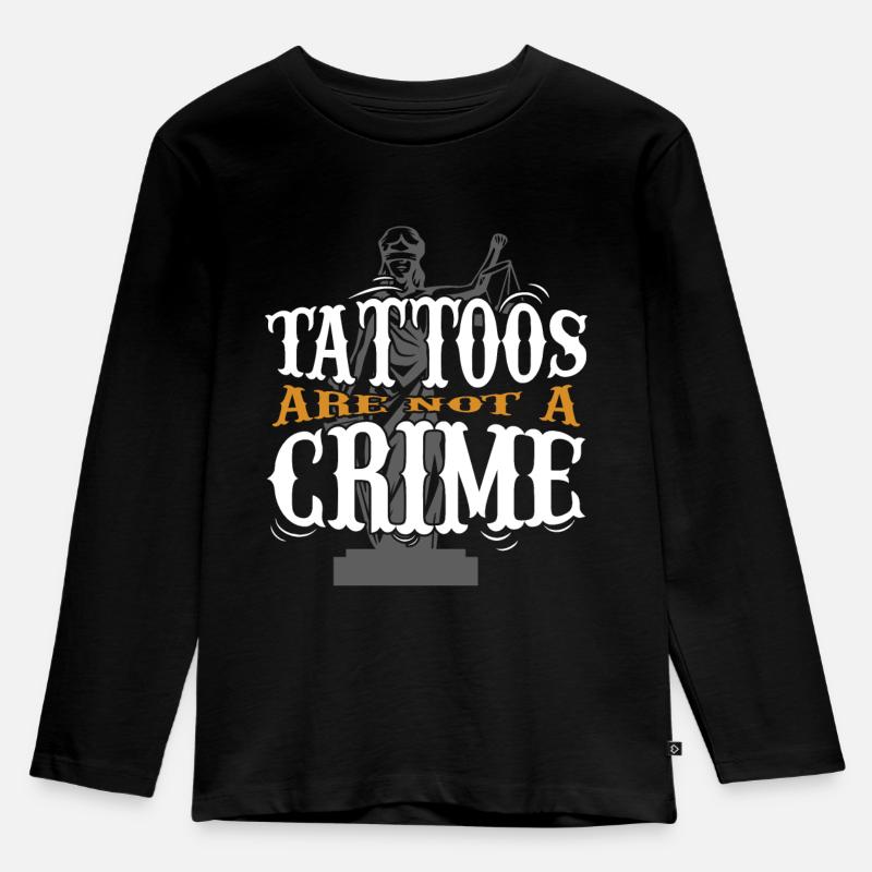 Tattoo - Kinder Premium Bio Langarmshirt - Schwarz