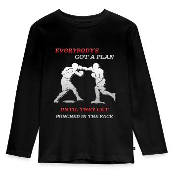 Boxing - Kids' Premium Longsleeve Shirt - black - Front - AI Model Kid Male (0cm)