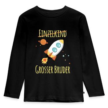 Einzelkind Grosser Bruder Großer 2020 TShirt - Kinder Premium Bio Langarmshirt - Schwarz - Vorne - AI Model Kid Male (0cm)