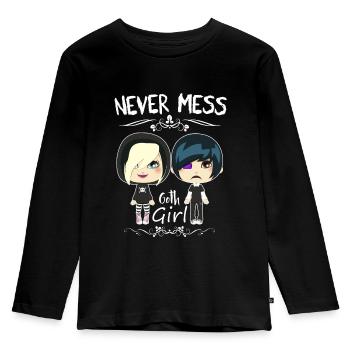 Gothic Girl - Kids' Premium Longsleeve Shirt - black - Front - AI Model Kid Male (0cm)