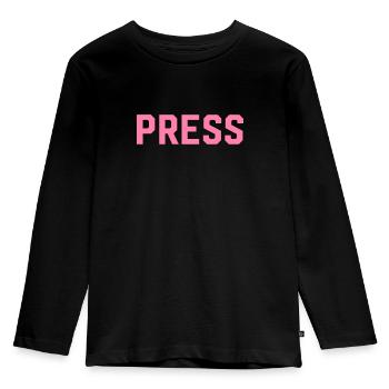 Press Reporter Journalist Author Journalism - Kids' Premium Longsleeve Shirt - black - Front - AI Model Kid Male (0cm)