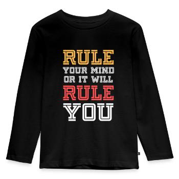 Inspiring Quotes - Kids' Premium Longsleeve Shirt - black - Front - AI Model Kid Male (0cm)
