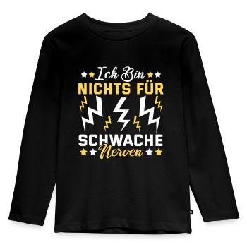 Lustiges Pubertät Nervensäge Zicke Geschenk Geek - Kinder Premium Bio Langarmshirt - Schwarz - Vorne - AI Model Kid Male (0cm)