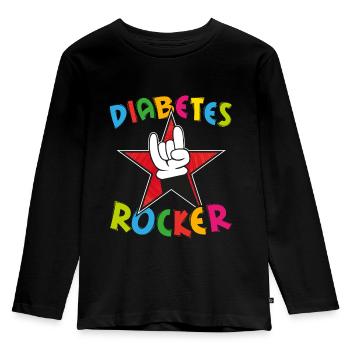 Diabetes Rocker diabetic kids gift funny - T-shirt manches longues Premium Enfant - noir - Devant - AI Model Kid Male (0cm)