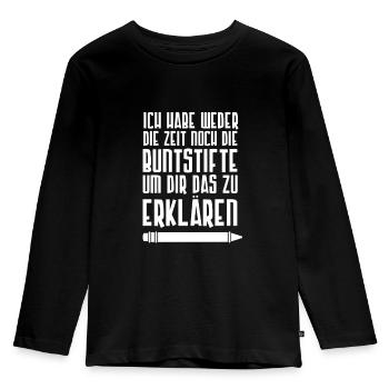 Sarkasmus - Kinder Premium Bio Langarmshirt - Schwarz - Vorne - AI Model Kid Male (0cm)