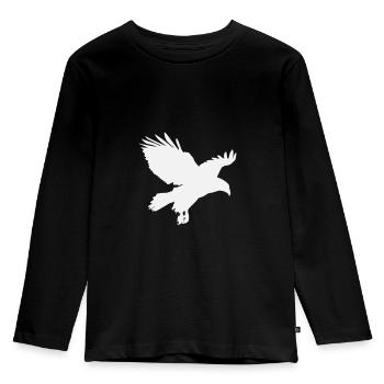 Eagle Eagle - Kids' Premium Longsleeve Shirt - black - Front - AI Model Kid Male (0cm)