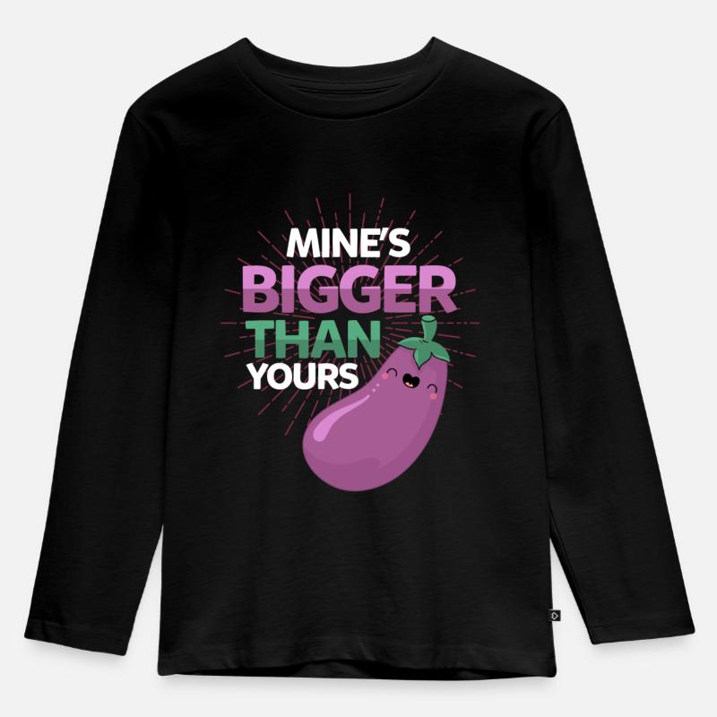 Vegetable eggplant - Kids' Premium Longsleeve Shirt - black