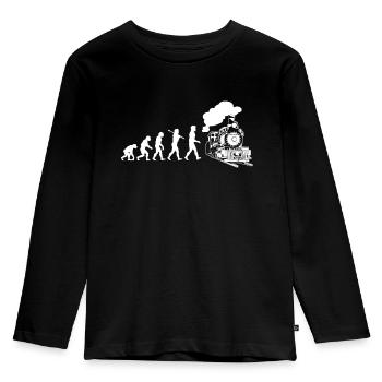 Train trains train modèle - T-shirt manches longues Premium Enfant - noir - Devant - AI Model Kid Male (0cm)