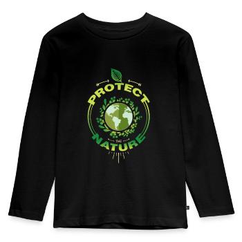 Naturschutz - Kinder Premium Bio Langarmshirt - Schwarz - Vorne - AI Model Kid Male (0cm)