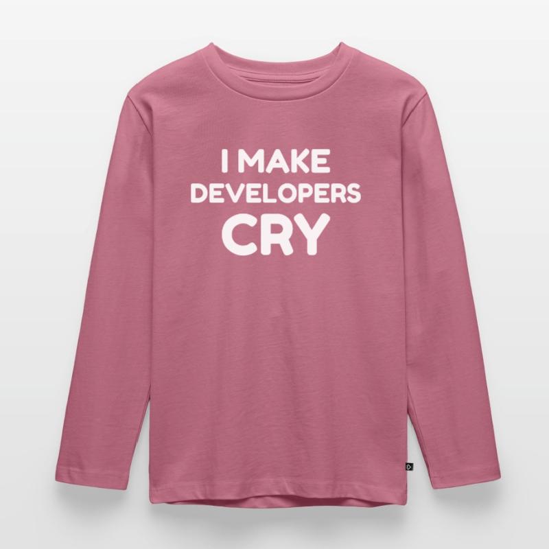QA Engineer Funny I Make Developers Cry design tee Kids' Premium Longsleeve Shirt