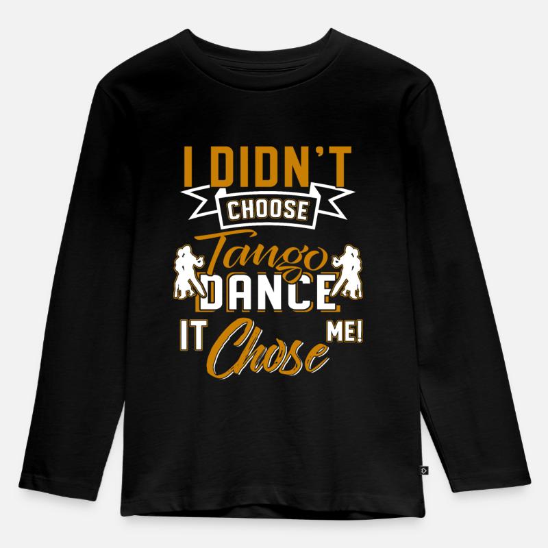 Tango - Kinder Premium Bio Langarmshirt - Schwarz