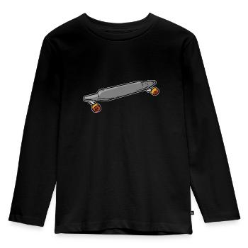 Skateboard Skateboard Skateboarding - Kids' Premium Longsleeve Shirt - black - Front - AI Model Kid Male (0cm)