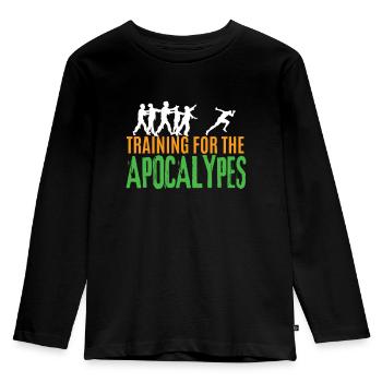 zombie - Kids' Premium Longsleeve Shirt - black - Front - AI Model Kid Male (0cm)