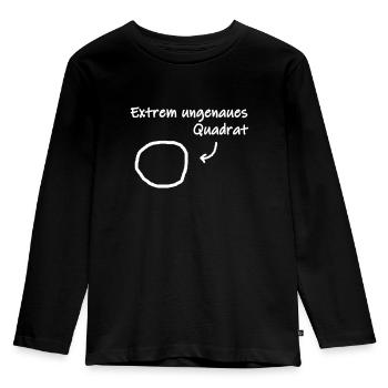 Extrem ungenaues Quadrat - Kinder Premium Bio Langarmshirt - Schwarz - Vorne - AI Model Kid Male (0cm)