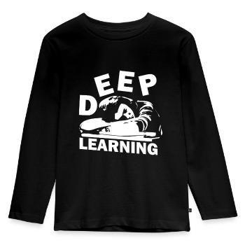 Deep learning - Kids' Premium Longsleeve Shirt - black - Front - AI Model Kid Male (0cm)