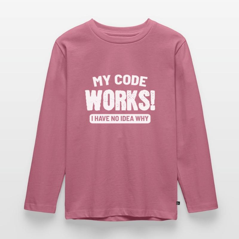 Code Works Entwickler oder Programmierer Geschenk Kinder Premium Bio Langarmshirt