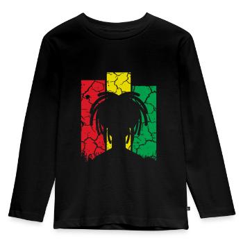 Reggae music - Kids' Premium Longsleeve Shirt - black - Front - AI Model Kid Male (0cm)