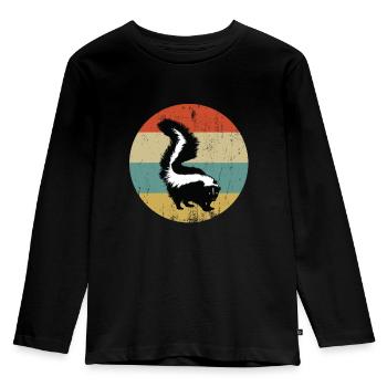 Stinktier - Kinder Premium Bio Langarmshirt - Schwarz - Vorne - AI Model Kid Male (0cm)