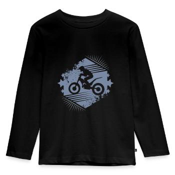 Trial bike - Kids' Premium Longsleeve Shirt - black - Front - AI Model Kid Male (0cm)