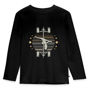 Pole Dance - Kinder Premium Bio Langarmshirt - Schwarz - Vorne - AI Model Kid Male (0cm)