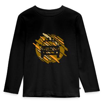 Pick up Vintage - Kinder Premium Bio Langarmshirt - Schwarz - Vorne - AI Model Kid Male (0cm)