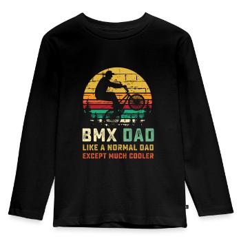 BMX Dad Shirt - Einzigartiges Bike Rider Geschenk - Biking Gi - Kinder Premium Bio Langarmshirt - Schwarz - Vorne - AI Model Kid Male (0cm)