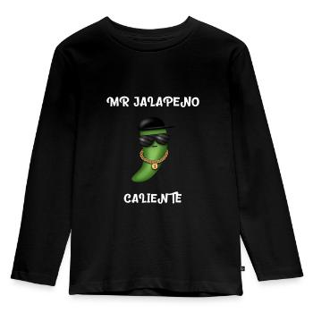 Jalapeno pepperoni chili chilli pepper gift - Kids' Premium Longsleeve Shirt - black - Front - AI Model Kid Male (0cm)