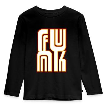 Funk Musik - Kinder Premium Bio Langarmshirt - Schwarz - Vorne - AI Model Kid Male (0cm)