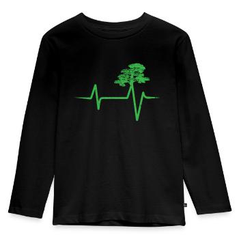 Bonsai Tree Shirt - Japanese Bonsai Trees - Junipe - Kids' Premium Longsleeve Shirt - black - Front - AI Model Kid Male (0cm)
