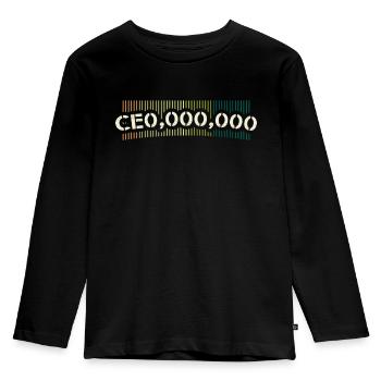 Besitzer CEO Motiv - Kinder Premium Bio Langarmshirt - Schwarz - Vorne - AI Model Kid Male (0cm)