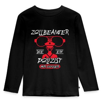 Customs Customs Officer Gift Customs House Just Cooler - Kids' Premium Longsleeve Shirt - black - Front - AI Model Kid Male (0cm)