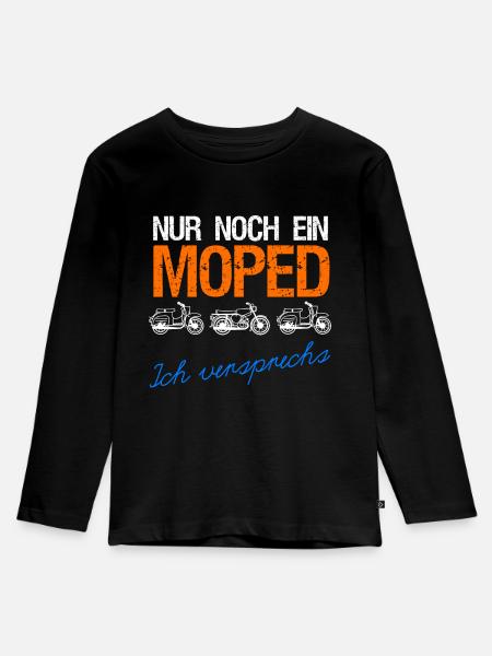 Simson Shirt Geschenkidee Nur noch ein Moped S51 - Kinder Premium Bio Langarmshirt - Schwarz