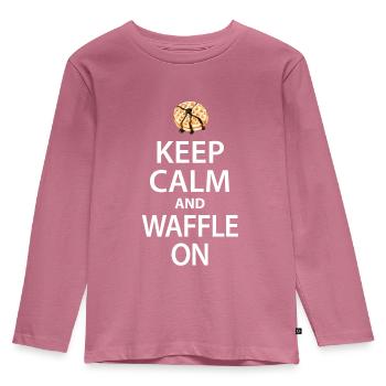 gaufre - T-shirt manches longues Premium Enfant - mauve - Devant - AI Model Kid Female (0cm)