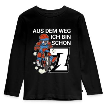 7. Geburtstag Motocross Jungen Geschenk - Kinder Premium Bio Langarmshirt - Schwarz - Vorne - AI Model Kid Male (0cm)