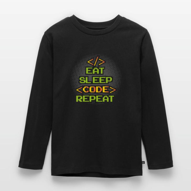 Funny Programmer Software Developer Kinder Premium Bio Langarmshirt