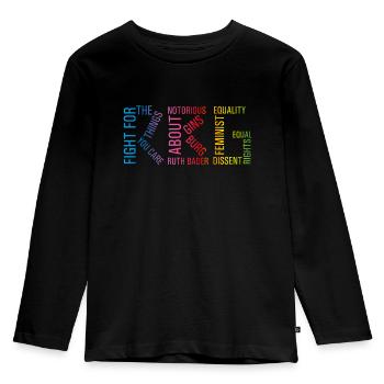 Notorious RBG Ruth Bader Ginsburg Politique Femini - T-shirt manches longues Premium Enfant - noir - Devant - AI Model Kid Male (0cm)
