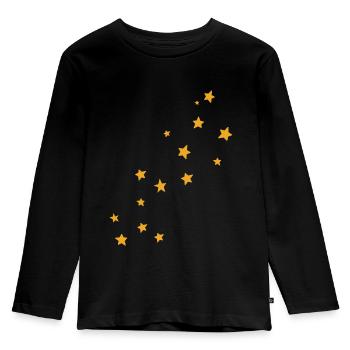 Sterne - Kinder Premium Bio Langarmshirt - Schwarz - Vorne - AI Model Kid Male (0cm)