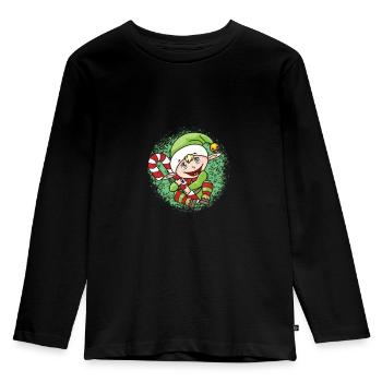 Petit lutin - T-shirt manches longues Premium Enfant - noir - Devant - AI Model Kid Male (0cm)