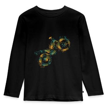 Trial motorcycle - Kids' Premium Longsleeve Shirt - black - Front - AI Model Kid Male (0cm)