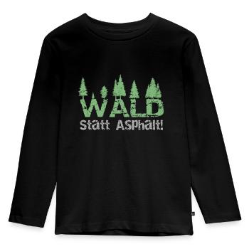 Forest instead of asphalt - Kids' Premium Longsleeve Shirt - black - Front - AI Model Kid Male (0cm)