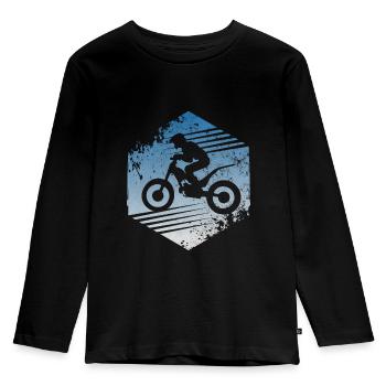 Trial bike - Kids' Premium Longsleeve Shirt - black - Front - AI Model Kid Male (0cm)