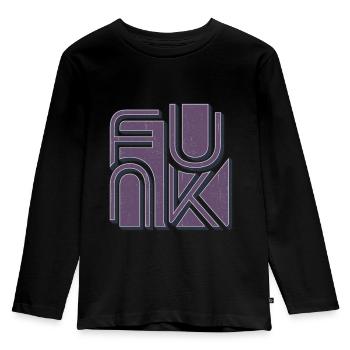Funk retro - Kids' Premium Longsleeve Shirt - black - Front - AI Model Kid Male (0cm)