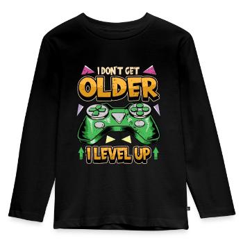 Gamer PC Videogames Controller Spruch Geschenk - Kinder Premium Bio Langarmshirt - Schwarz - Vorne - AI Model Kid Male (0cm)
