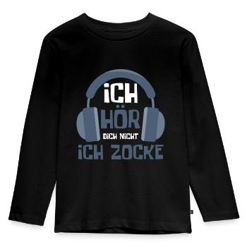 Gaming Game Gamer - Kinder Premium Bio Langarmshirt - Schwarz - Vorne - AI Model Kid Male (0cm)