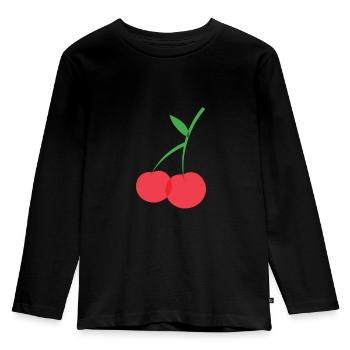 Cerises - T-shirt manches longues Premium Enfant - noir - Devant - AI Model Kid Male (0cm)