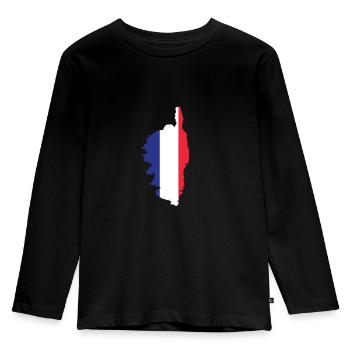 Corse - T-shirt manches longues Premium Enfant - noir - Devant - AI Model Kid Male (0cm)